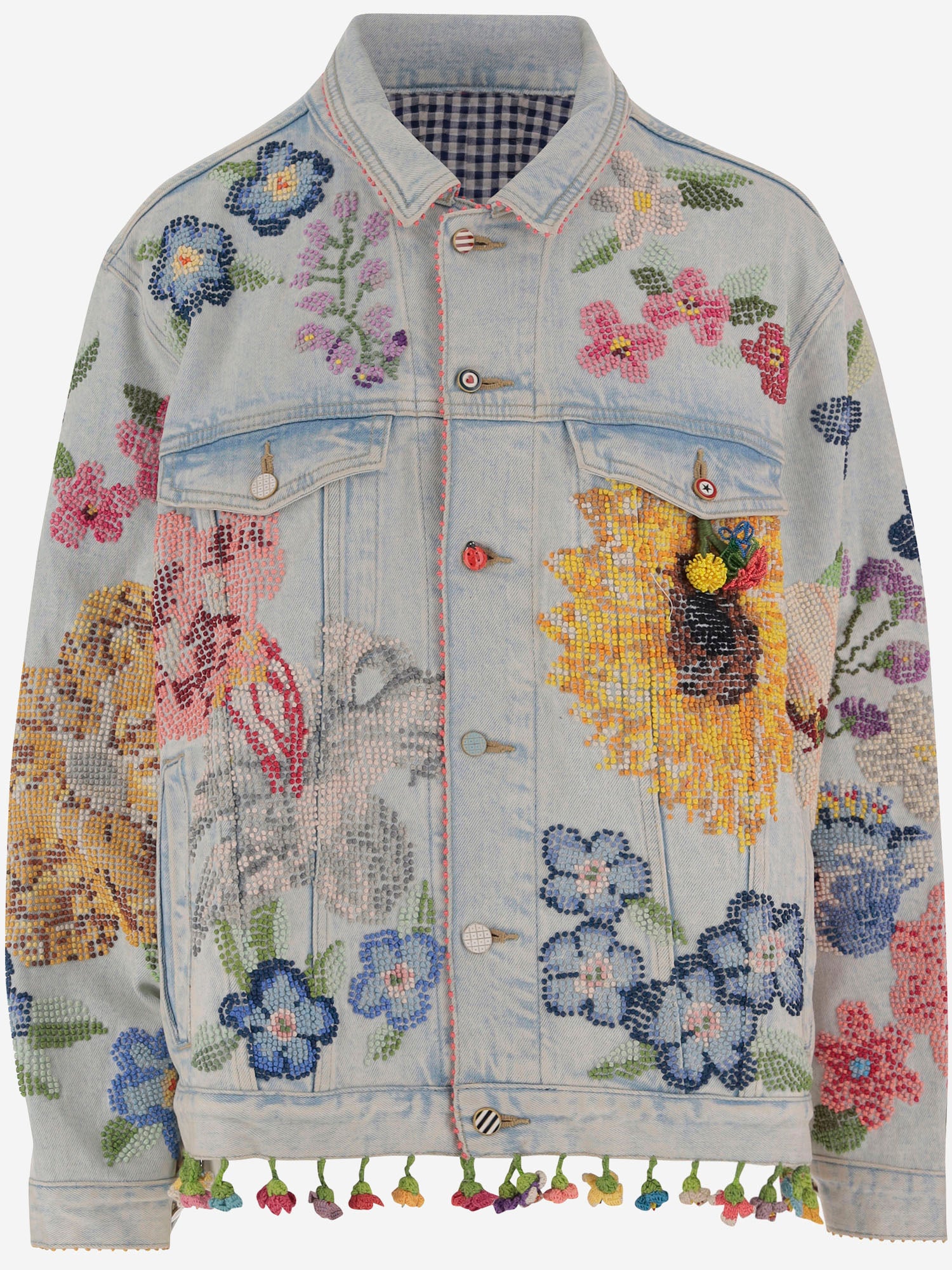 GIACCA IN DENIM RICAMATA LBDNO56 DENIM PERO 
