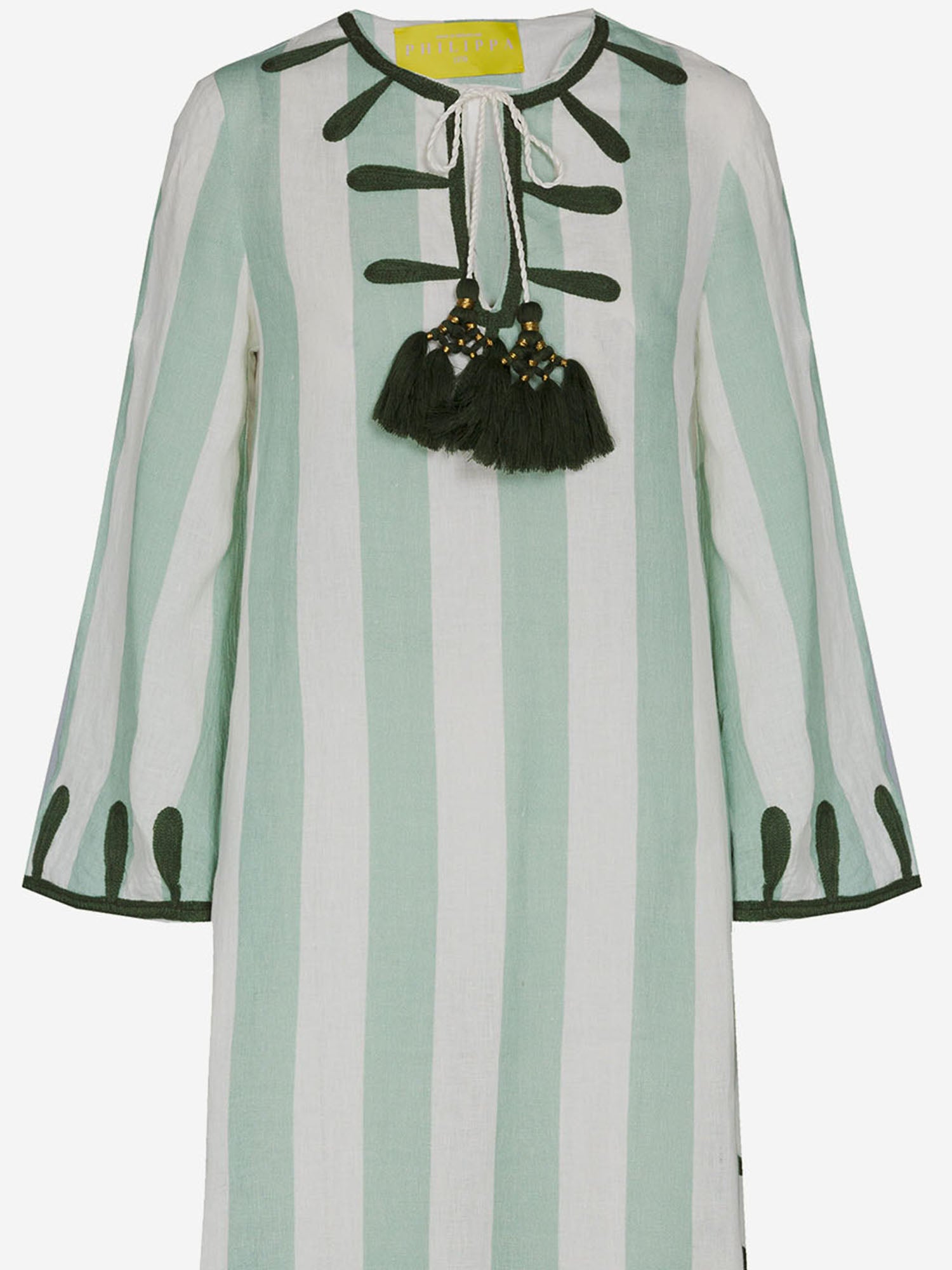 Abito edna in lino EDNA GREEN PHILIPPA 1970 