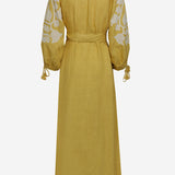 Abito keira in lino KEIRA YELLOW PHILIPPA 1970 