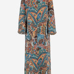 Abito remi con fantasia floreale damascata REMI BLUE PHILIPPA 1970 