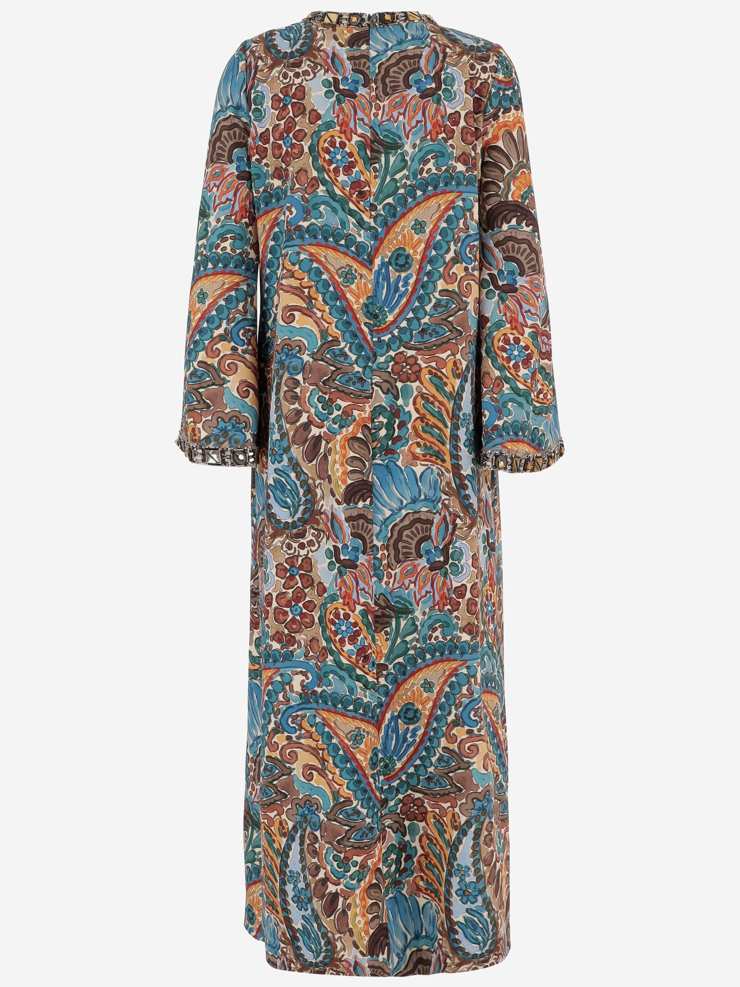 Abito remi con fantasia floreale damascata REMI BLUE PHILIPPA 1970 