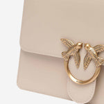 BORSA A MANO  IN PELLE CON LOGO 100066 A0F1C50Q PINKO 