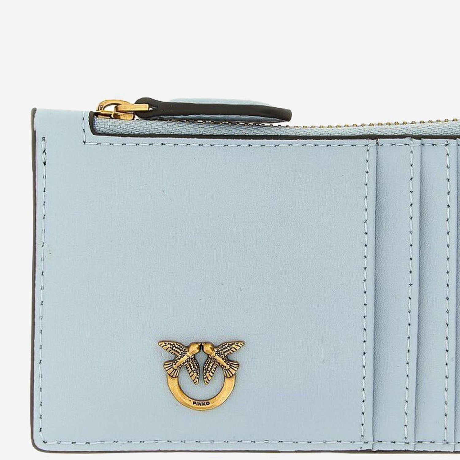 PORTA CARTE LOVE BIRDS IN PELLE 100251 A0F1E37Q PINKO 
