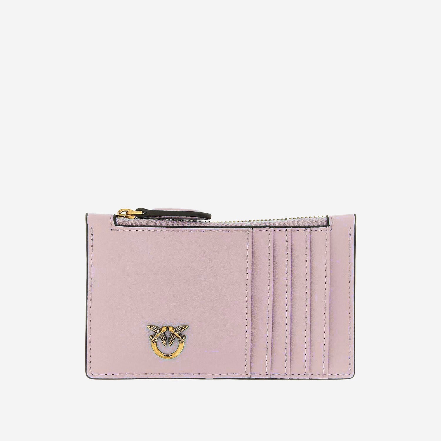 PORTA CARTE LOVE BIRDS IN PELLE 100251 A0F1P26Q PINKO 