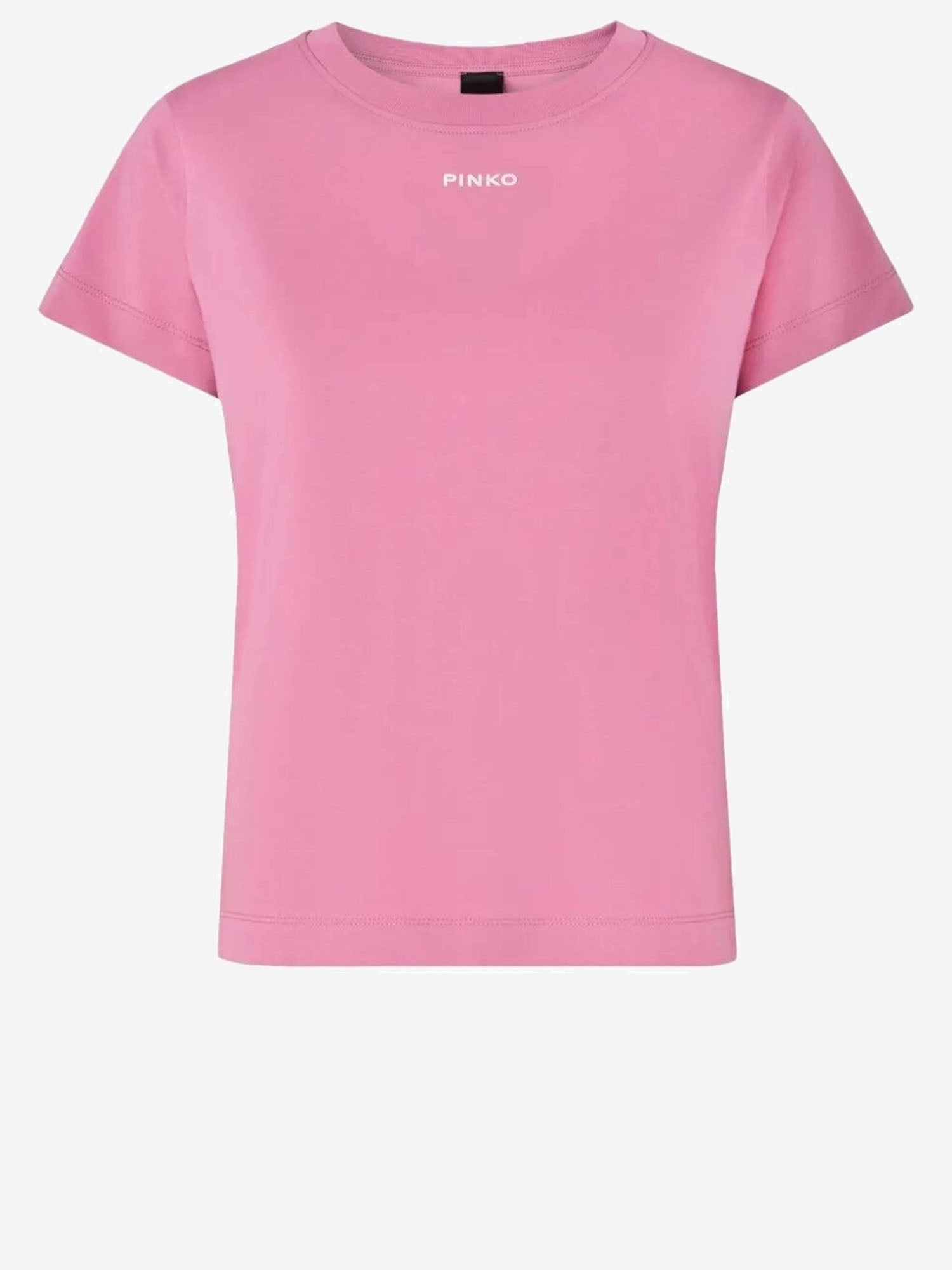 T-SHIRT BASICO IN COTONE CON LOGO 100373 A34FQ48 PINKO 