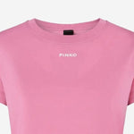 T-SHIRT BASICO IN COTONE CON LOGO 100373 A34FQ48 PINKO 
