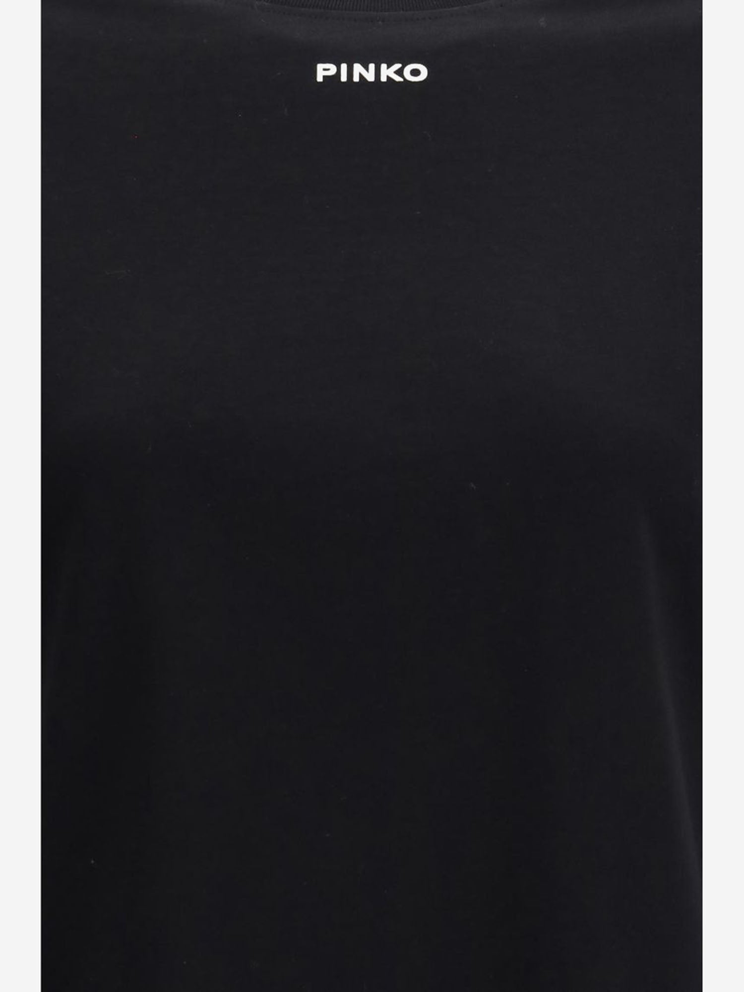 T-SHIRT BASICO IN COTONE CON LOGO 100373 A34FZ99 PINKO 