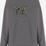 FELPA IN COTONE CON LOGO 100534 A33GK10 PINKO 