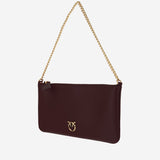 POCHETTE IN PELLE CON LOGO 102747 A0F1R49Q PINKO 