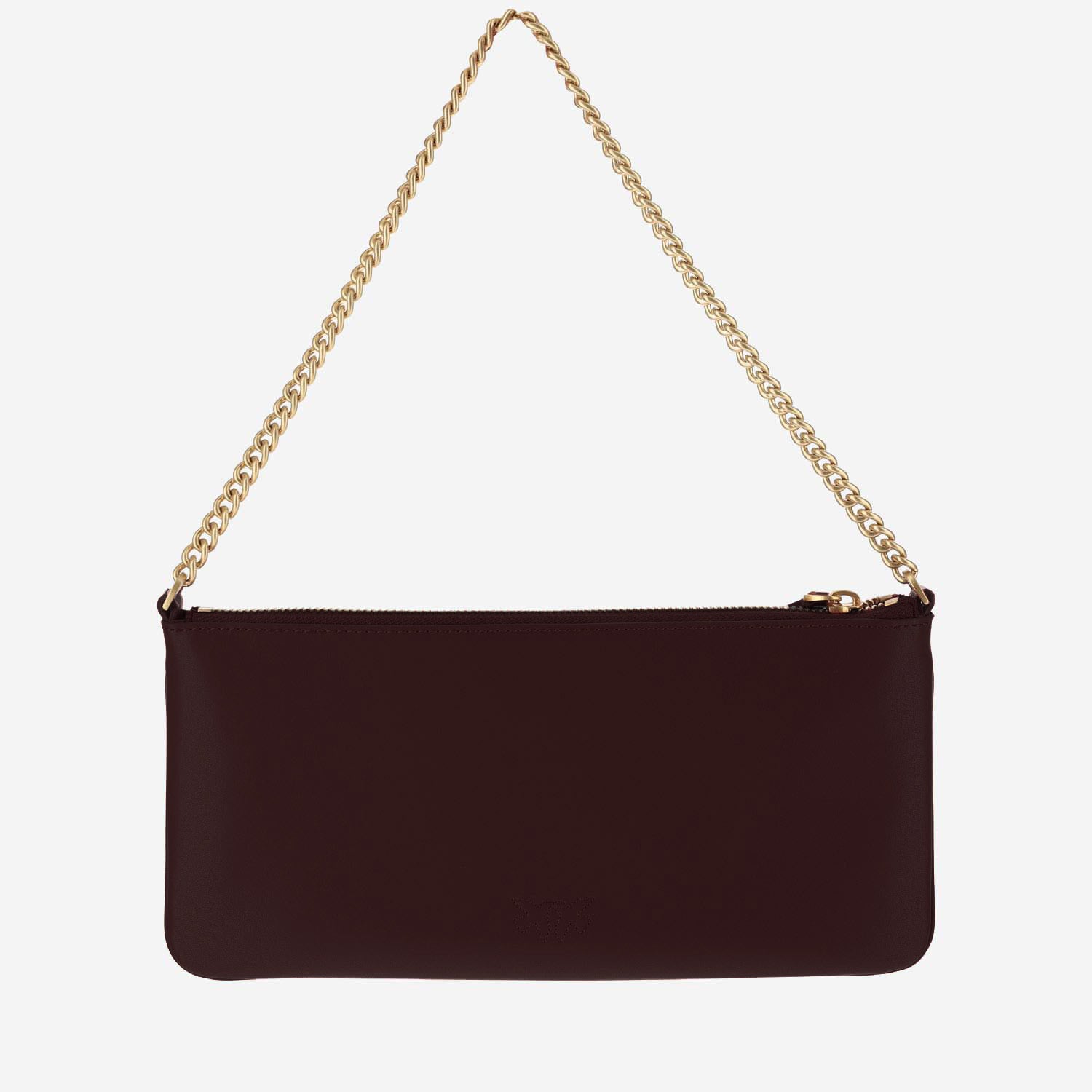 POCHETTE IN PELLE CON LOGO 102747 A0F1R49Q PINKO 