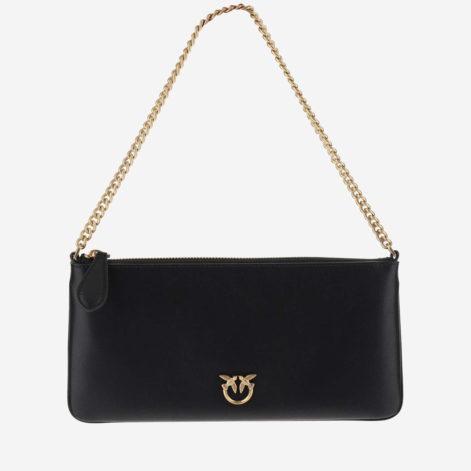 POCHETTE IN PELLE CON LOGO 102747 A0F1Z99Q PINKO 