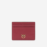 Portacarte in pelle con logo 103762 A315RR8Y PINKO 