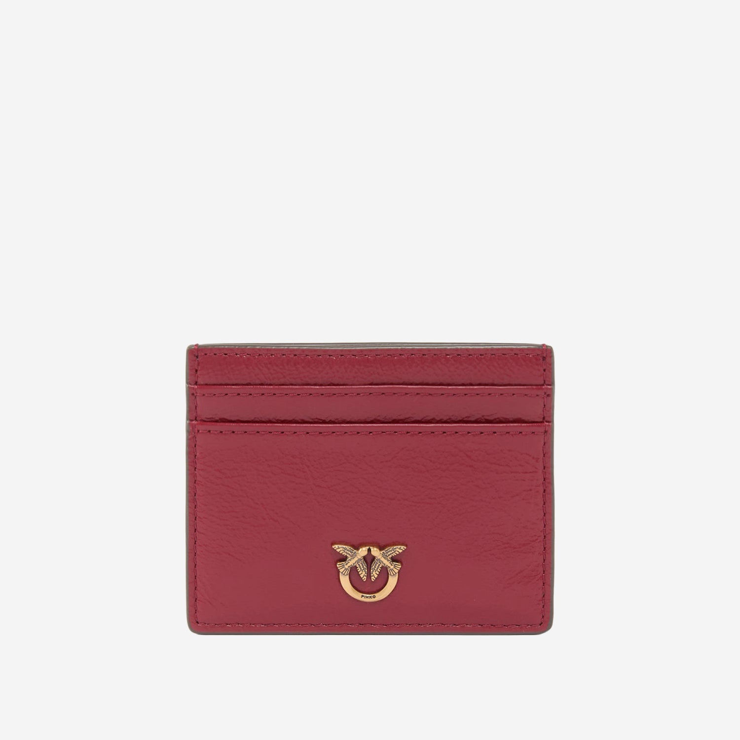 Portacarte in pelle con logo 103762 A315RR8Y PINKO 