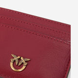Portacarte in pelle con logo 103762 A315RR8Y PINKO 