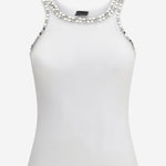 Top a costine con ricami gioiello 104109 A35YZ04 PINKO 