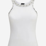 Top a costine con ricami gioiello 104109 A35YZ04 PINKO 