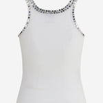 Top a costine con ricami gioiello 104109 A35YZ04 PINKO 