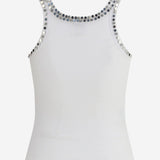 Top a costine con ricami gioiello 104109 A35YZ04 PINKO 