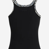Top a costine con ricami gioiello 104109 A35YZ99 PINKO 