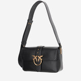 BORSA A SPALLA IN PELLE CON LOGO 104524 A0QOZ99Q PINKO 