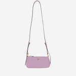 BORSA MINI HALF MOON BAGUETTE IN PELLE CON LOGO 105069 A0QOLILQ PINKO 