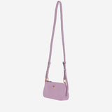 BORSA MINI HALF MOON BAGUETTE IN PELLE CON LOGO 105069 A0QOLILQ PINKO 