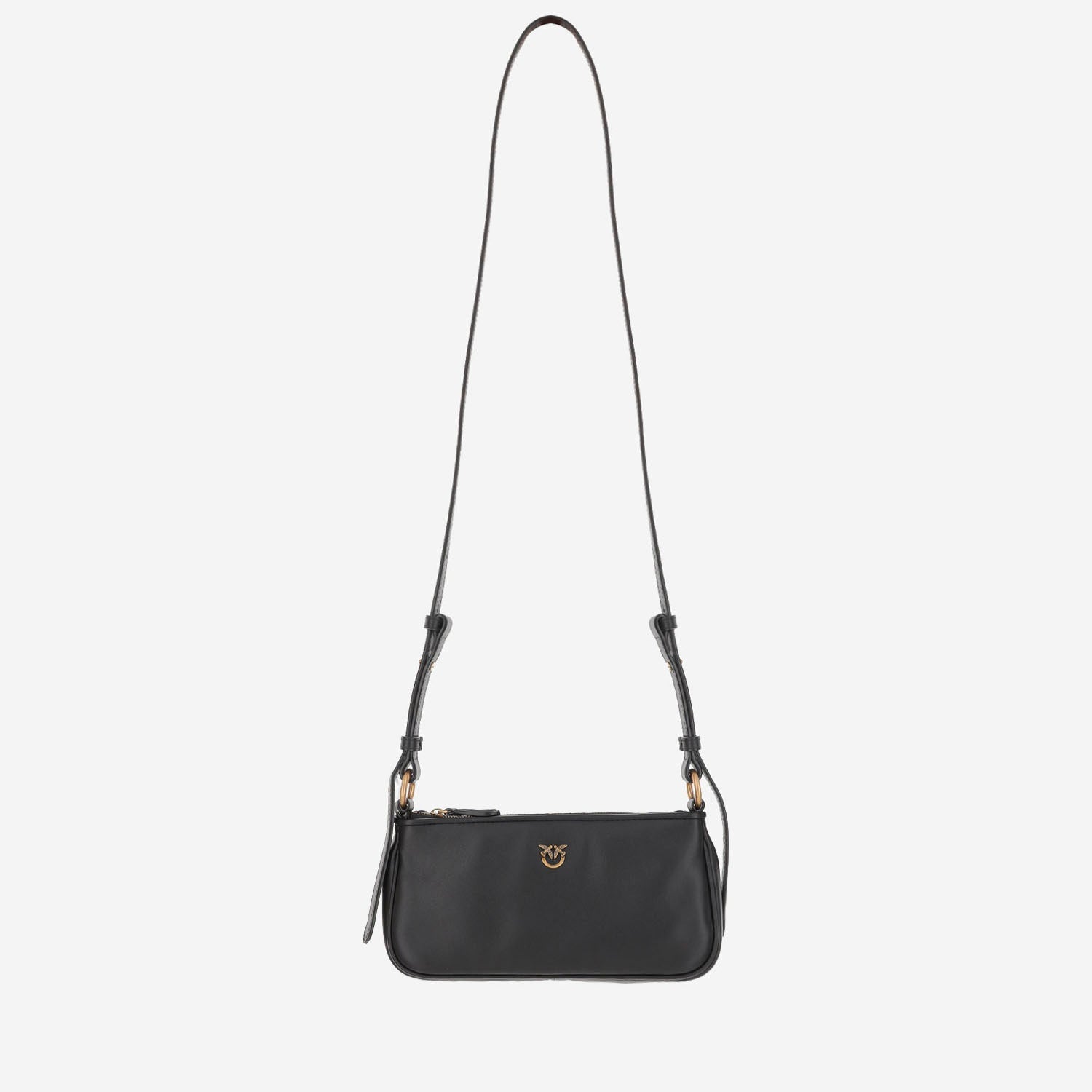 BORSA MINI HALF MOON BAGUETTE IN PELLE CON LOGO 105069 A0QOZ99Q PINKO 