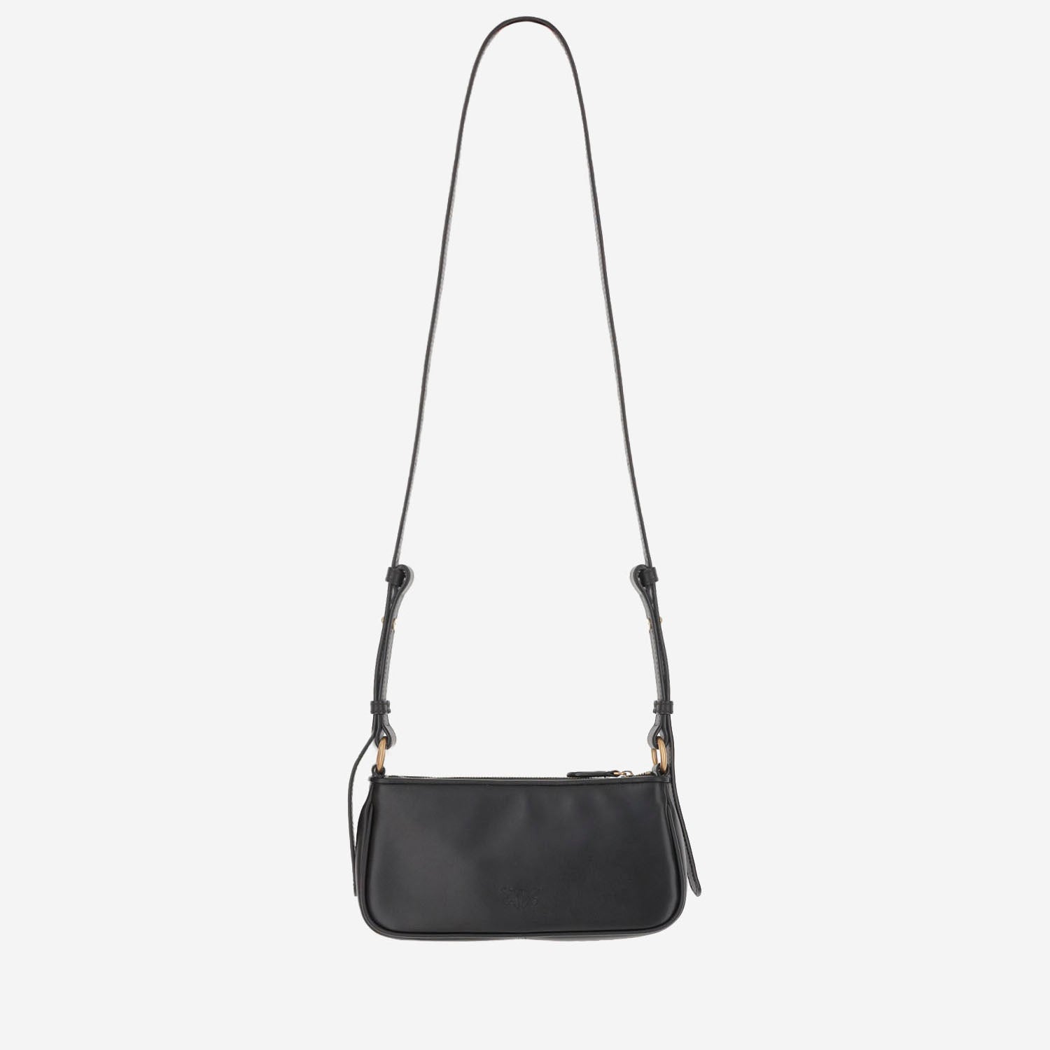 BORSA MINI HALF MOON BAGUETTE IN PELLE CON LOGO 105069 A0QOZ99Q PINKO 