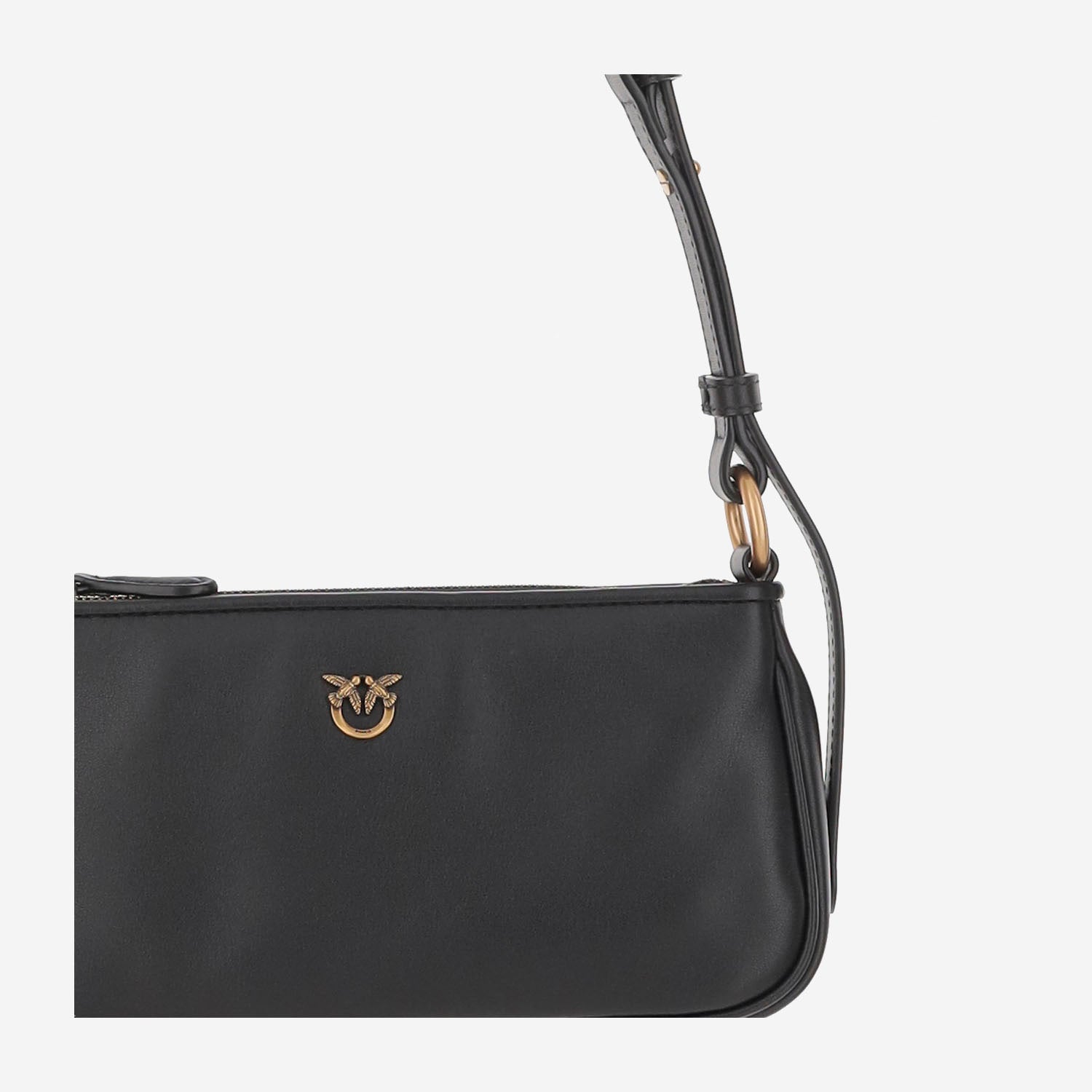 BORSA MINI HALF MOON BAGUETTE IN PELLE CON LOGO 105069 A0QOZ99Q PINKO 