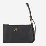 BORSA MINI HALF MOON BAGUETTE IN PELLE CON LOGO 105069 A0QOZ99Q PINKO 