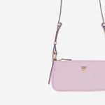 BORSA MINI HALF MOON BAGUETTE IN PELLE CON LOGO 105069 A0QOP26Q PINKO 