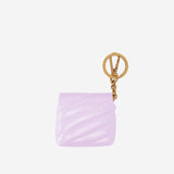 CUSTODIA AIRPODS LOVE BAG PUFF IN PELLE LUCIDA 105869 A37OP26Q PINKO 