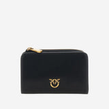 Portafoglio mini in pelle con logo 106206 A0F1Z99Q PINKO 