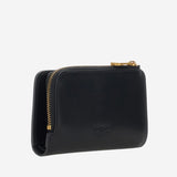 Portafoglio mini in pelle con logo 106206 A0F1Z99Q PINKO 