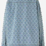GIACCA IN DENIM CON DISEGNO ROMBI E STRASS 106246 A32NPJE PINKO 