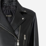 GIACCA CHIODO STILE BIKER IN NAPPA 106247 A32IZ99 PINKO 