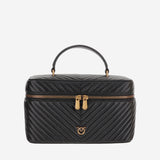 BORSA VANITY IN PELLE CON MOTIVO TRAPUNTATO 106348 A0GKZ99Q PINKO 