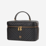BORSA VANITY IN PELLE CON MOTIVO TRAPUNTATO 106348 A0GKZ99Q PINKO 