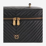 BORSA VANITY IN PELLE CON MOTIVO TRAPUNTATO 106348 A0GKZ99Q PINKO 