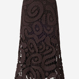 GONNA MIDI IN CROCHET GEOMETRICO IN MISTO VISCOSA 106353 A354M05 PINKO 
