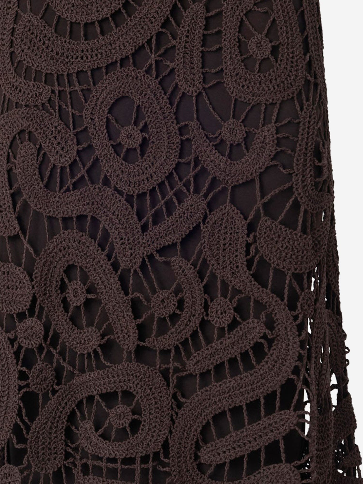 GONNA MIDI IN CROCHET GEOMETRICO IN MISTO VISCOSA 106353 A354M05 PINKO 