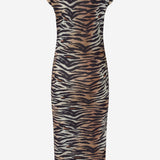 ABITO MIDI A TUBINO CON STAMPA ANIMALIER 106371 A356ZC8 PINKO 