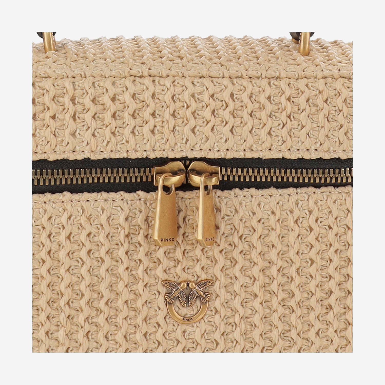 BORSA VANITY SOFT MINI IN RAFIA 106382 A391C24Q PINKO 