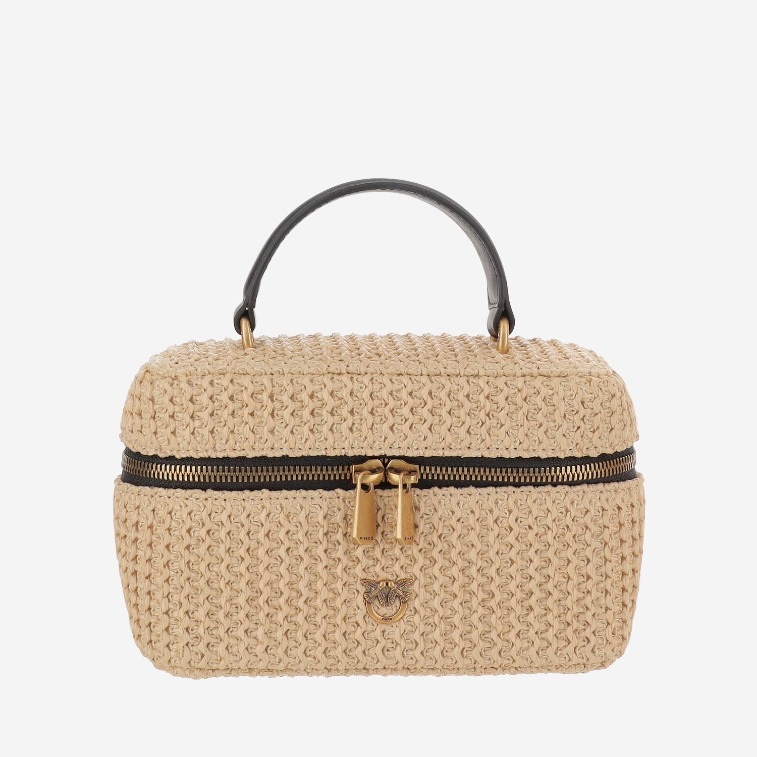 BORSA VANITY SOFT MINI IN RAFIA 106382 A391C24Q PINKO 