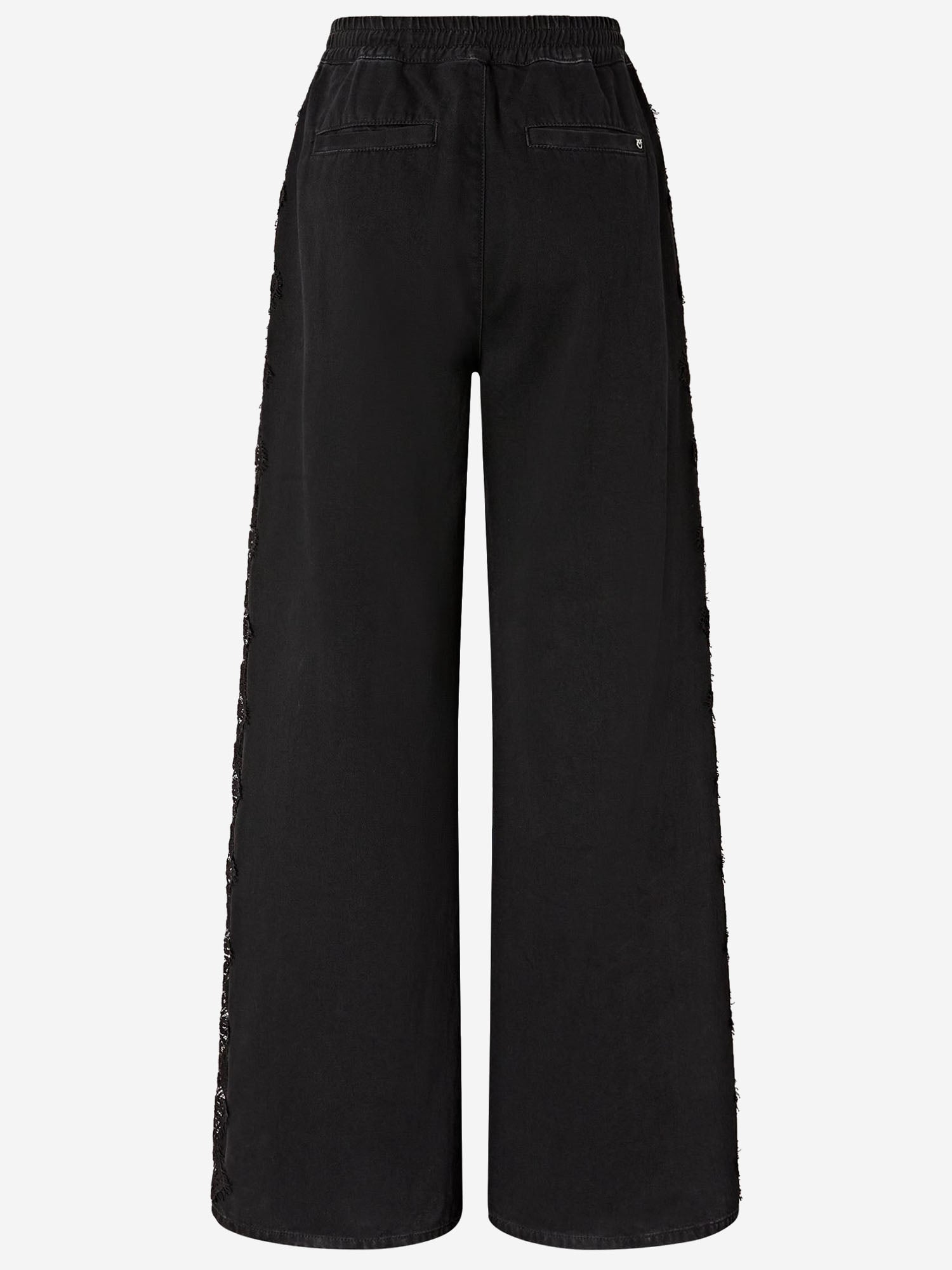 PANTALONI IN DENIM CON BANDA LATERALE IN PIZZO 106422 A33UZ99 PINKO 