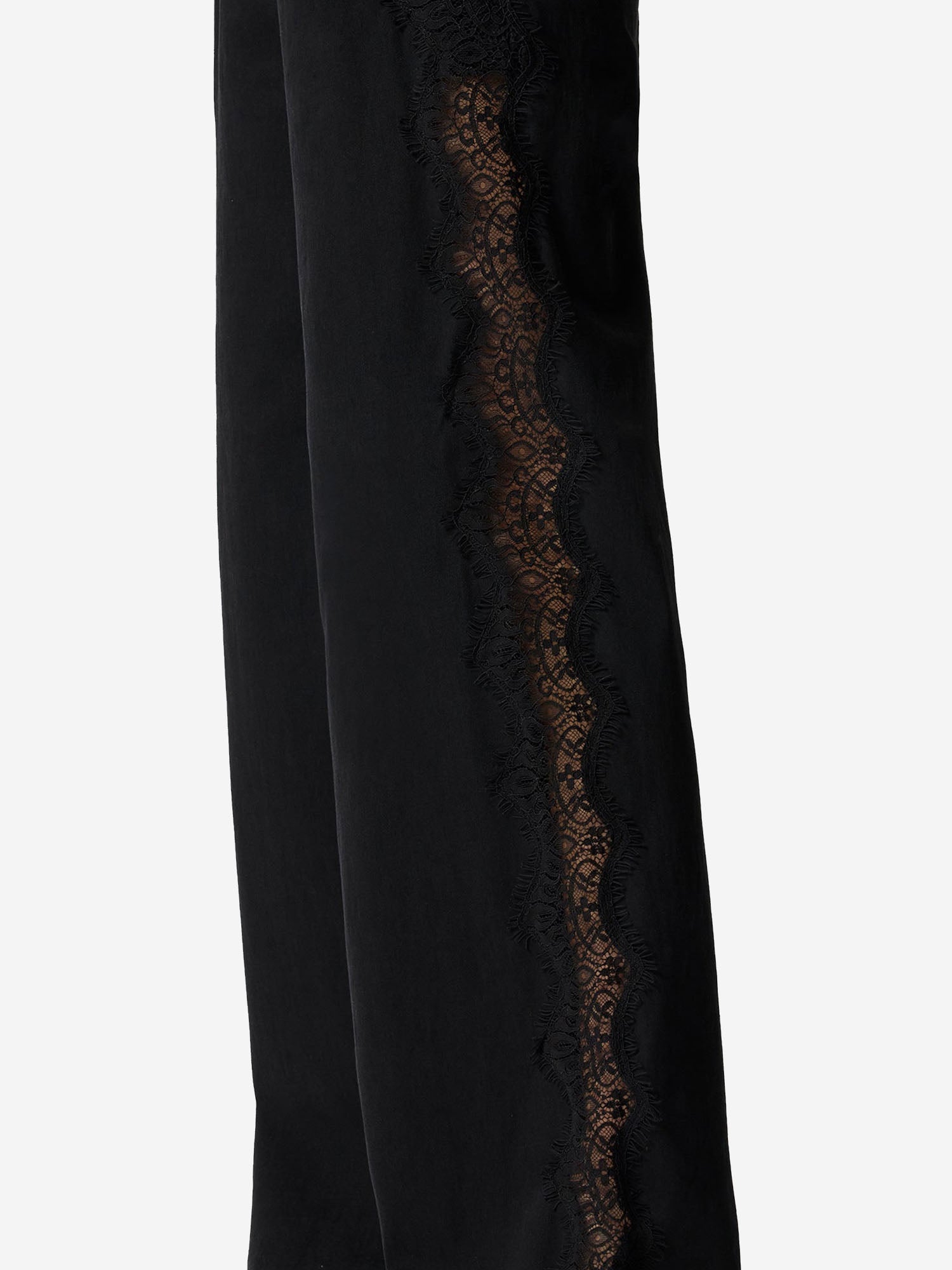 PANTALONI IN DENIM CON BANDA LATERALE IN PIZZO 106422 A33UZ99 PINKO 