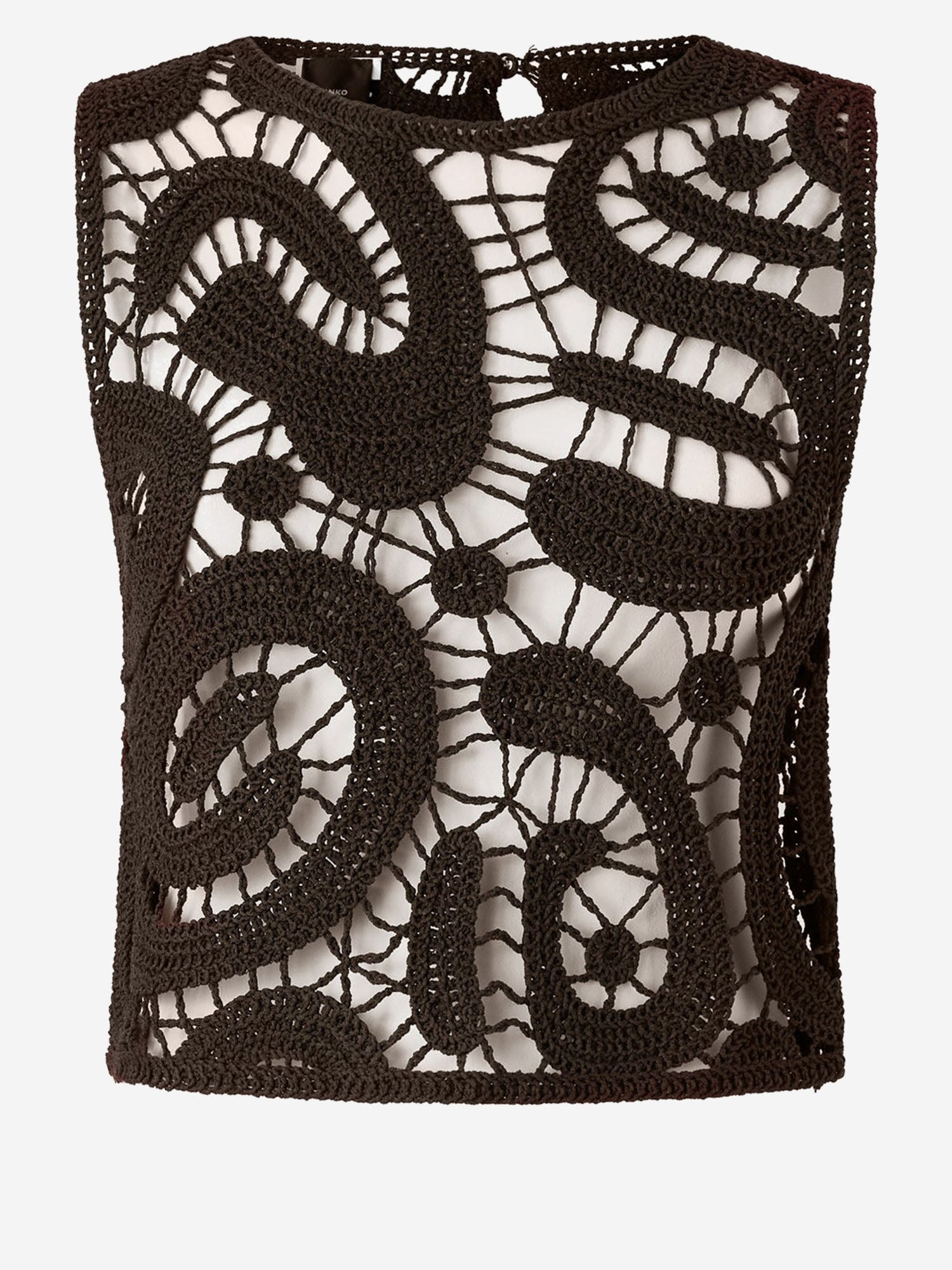 Top in crochet geometrico 106438 A354M05 PINKO 
