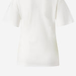 T-shirt con drappeggio e dettaglio dorato 106455 A35DZ05 PINKO 