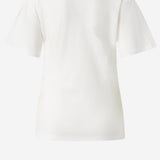 T-shirt con drappeggio e dettaglio dorato 106455 A35DZ05 PINKO 