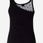 TOP IN COTONE STRETCH CON LOGO 106461 A362Z99 PINKO 